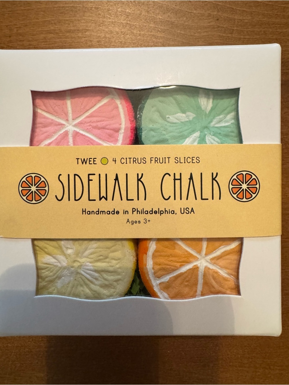Citrus Fruit Sidewalk Chalk Set - Pink, Green, Yellow, Orange